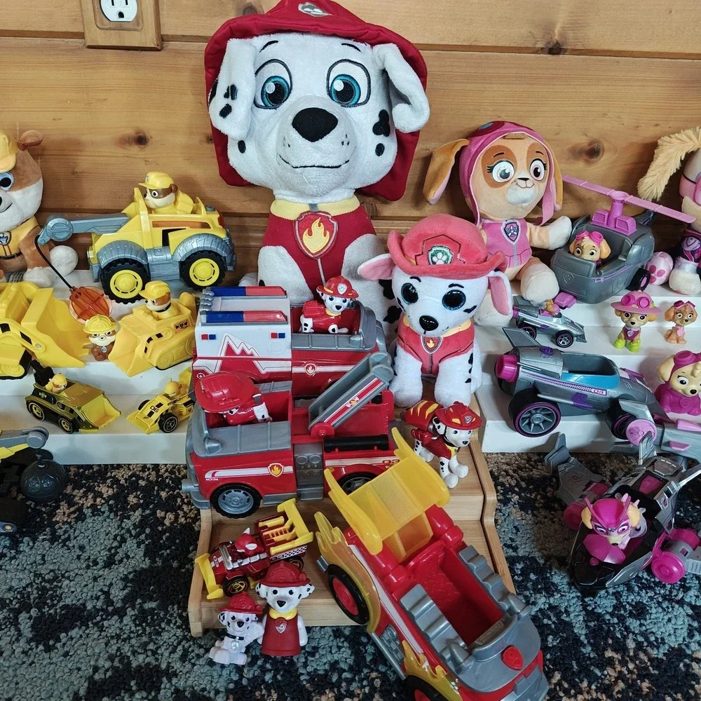 Huge 75 Piece Paw‎ Patrol Bundle Vehicles Plush Diecast Figures No Duplicates C5